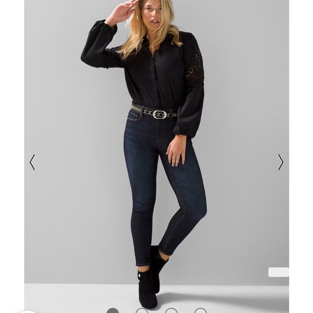 White House Black Market dark wash jeans